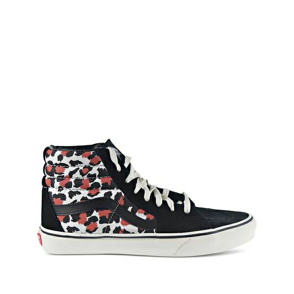バンズ メンズ スニーカー シューズ Sk8-hi leopard-print sneakers Black|asty