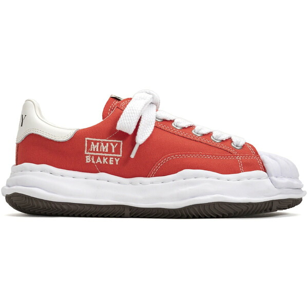 Maison Mihara Yasuhiro ミハラヤスヒロ メンズ スニーカー 【Maison Mihara Yasuhiro Blakey OG Sole Canvas Low Red】 サイズ US_12(30.0cm) Red/White｜asty