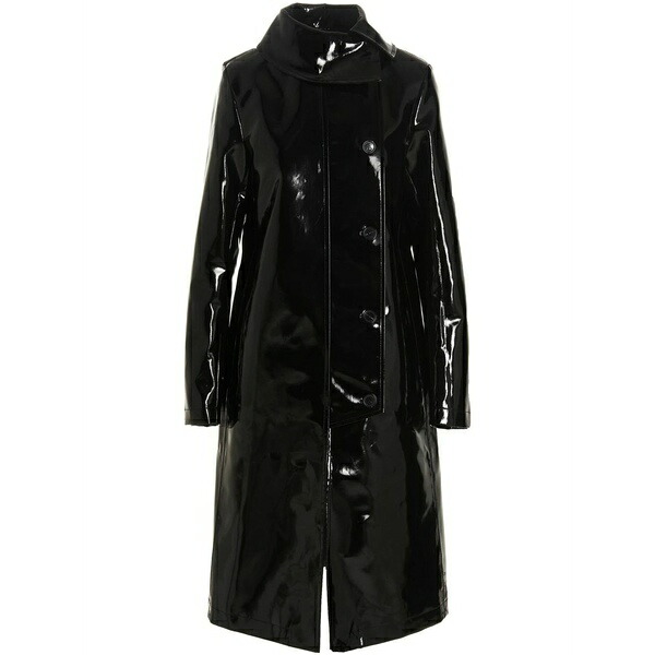ラフ・シモンズ レディース 厚地の外套 アウター Vinyl trench coat Black