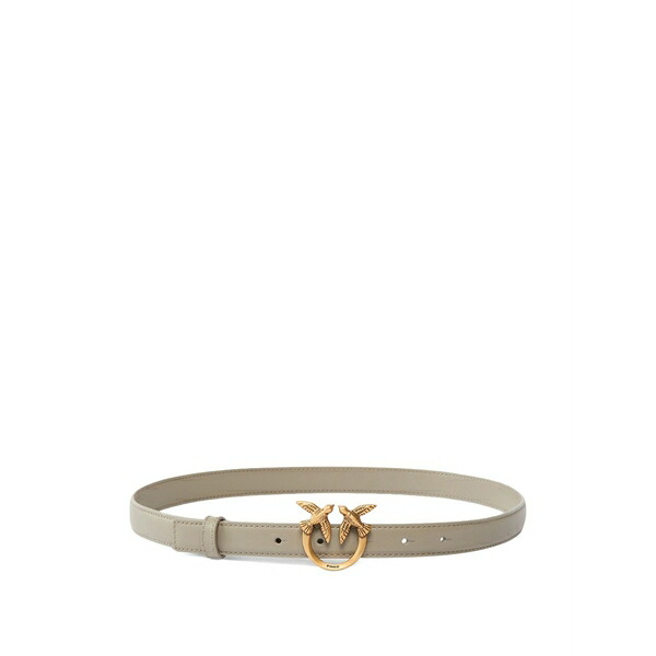 ピンコ レディース ベルト アクセサリー Love birds-buckle leather belt Neutrals｜asty