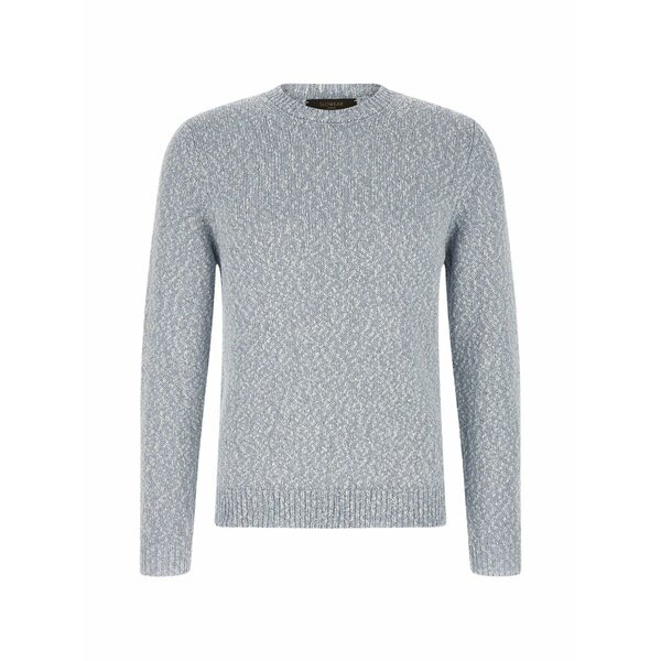 ザノーネ メンズ ニット&セーター アウター Two-tone knitted sweater Blue|asty