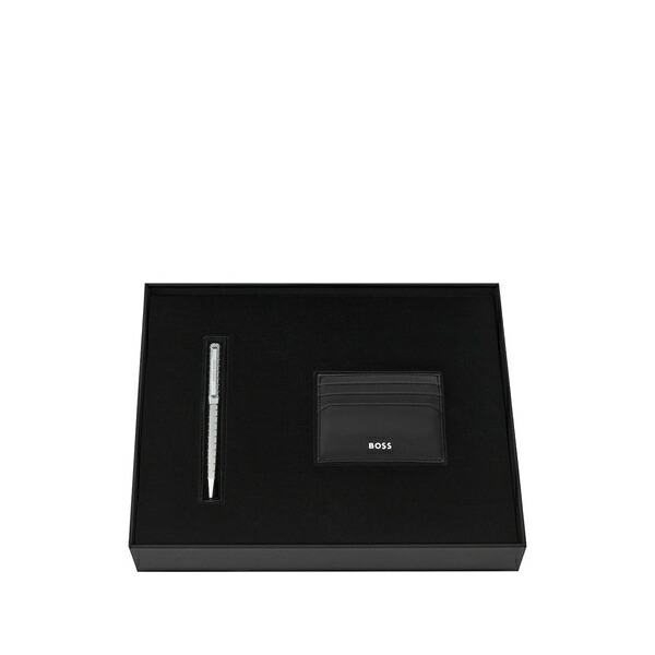 主任者 メンズ 金入れ 付属物 Nexus ballpoint pen and card holder set Black