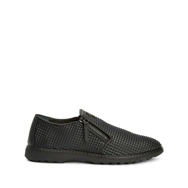 ジュゼッペザノッティ メンズ スリッポン・ローファー シューズ Cooper flat leather loafers Black