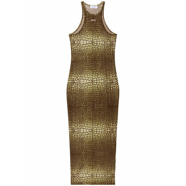 オフホワイト レディース ワンピース トップス Croco dress Green｜asty