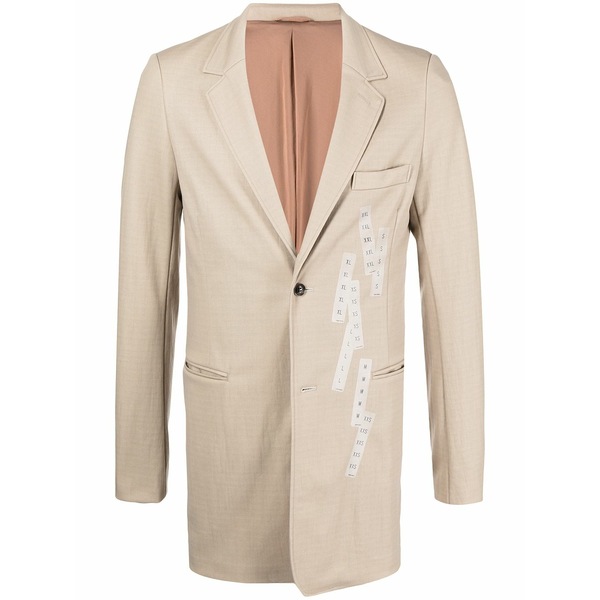ダブレット メンズ ジャケット＆ブルゾン アウター Tape-detail single-breasted blazer  Brown