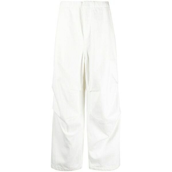ジル・サンダー メンズ カジュアルパンツ ボトムス Straight-leg cotton trousers White｜asty 112,900円