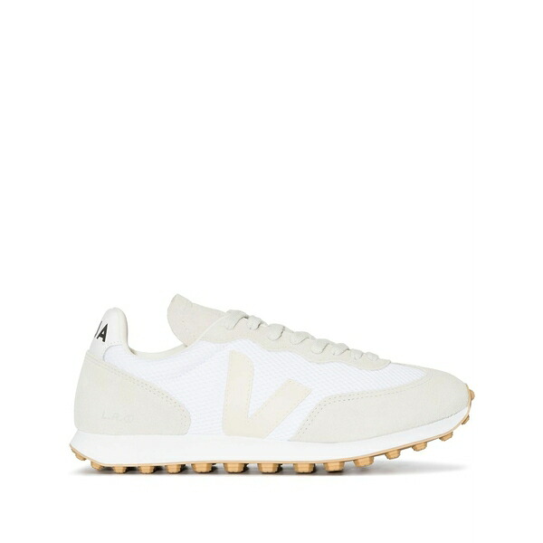 ヴェジャ レディース スニーカー シューズ Logo-patch lace-up sneakers White|asty