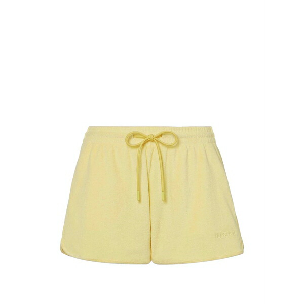 フンザ・ジー レディース 心地好いズボン下 ボトムス Towelling drawstring shorts Yellow
