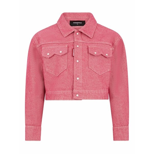 ディースクエアード レディース ジャケット＆ブルゾン アウター Boxy oxford denim jacket Pink｜asty