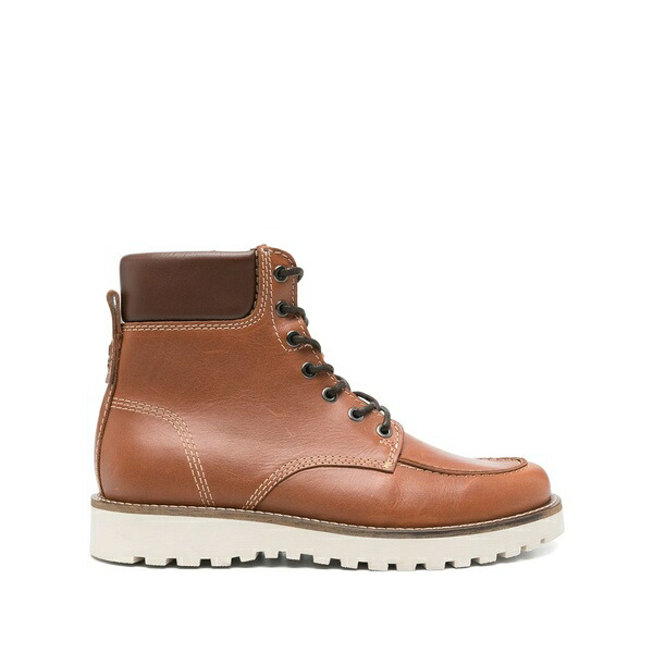 マルコポーロ メンズ ブーツ シューズ Leather hiking boots Brown