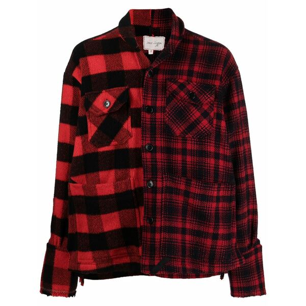 グレッグローレン メンズ ジャケット&ブルゾン アウター Checked shirt jacket Black|asty