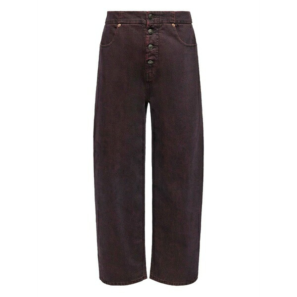 マルタンマルジェラ レディース デニムパンツ ボトムス High-waisted button-fly jeans Purple｜asty