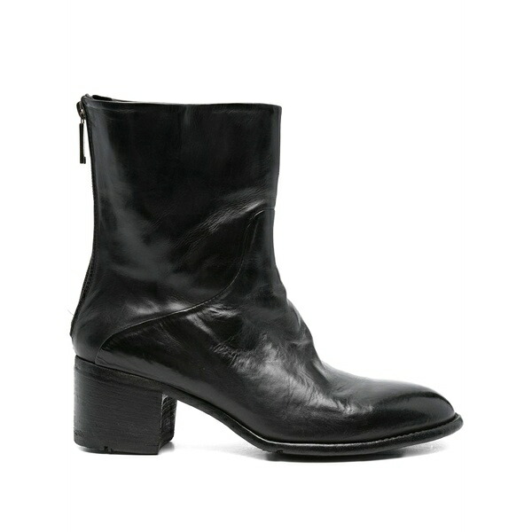 レマルゴ レディース ブーツ シューズ Zip-detail block-heel boots Black|asty