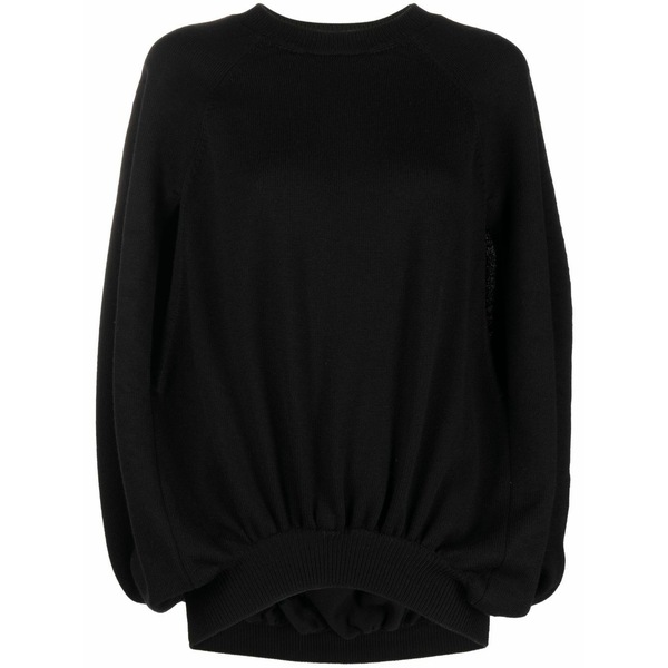 ヴェルサーチ レディース 編み物\u0026スウェーター アウター Slit-sleeve jumper Black