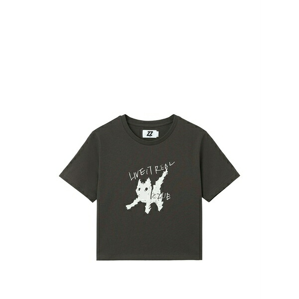 イズエ レディース Tシャツ トップス Graphic t-shirt Grey｜asty