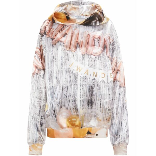 J.W.アンダーソン レディース パーカー・スウェットシャツ アウター Logo-print long-sleeve hoodie Yellow