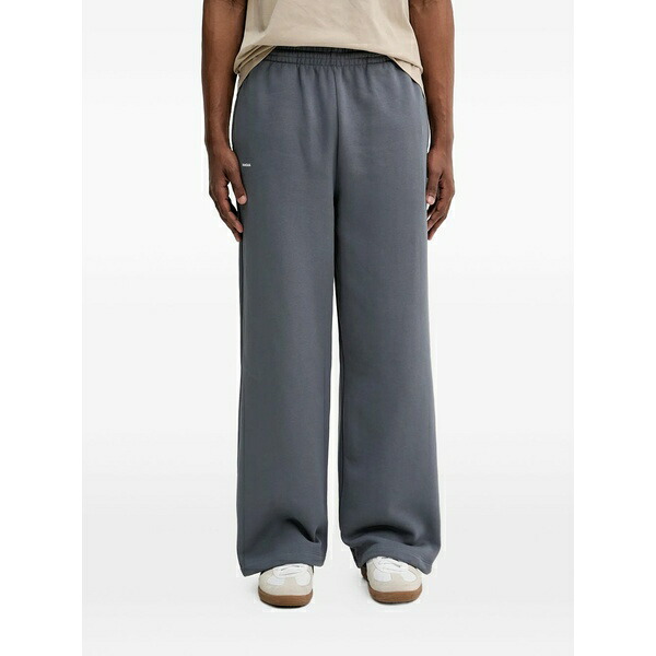 食麺麭ガイア メンズ 心地好いズボン下 ボトムス Drawstring wide-leg track pants Grey