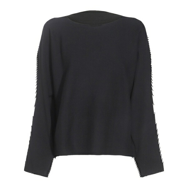 イッセイミヤケ レディース 編み物\u0026プルオーバー アウター Fringe-detailing jumper Black