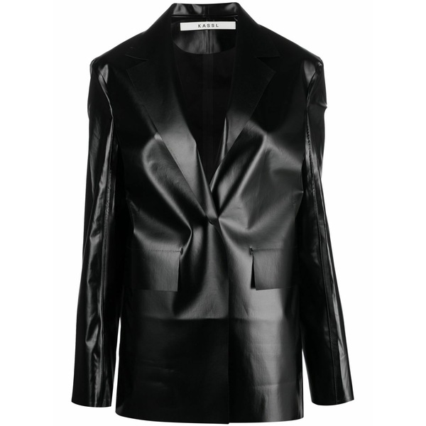 カッスル エディションズ レディース 上衣＆上衣 アウター High-shine single-breasted blazer Black