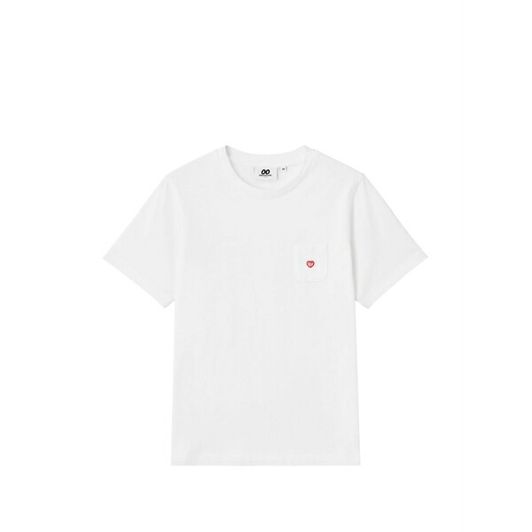 チョコレート レディース Tシャツ トップス Pocket heart t-shirt White｜asty