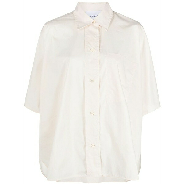 ヌード レディース シャツ トップス Short-sleeve cotton shirt Neutrals