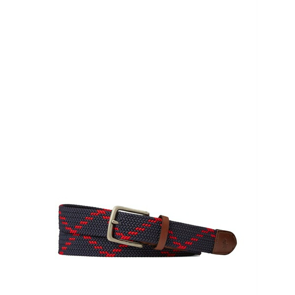 ラルフローレン メンズ 胴締め 佩び物 Braided woven belt Blue