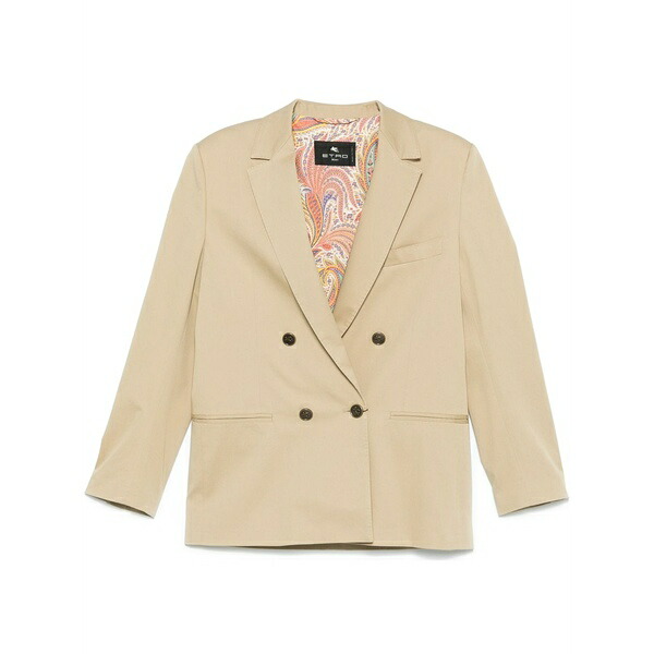 エトロ レディース 上衣＆上衣 アウター Notched-lapels blazer  Neutrals