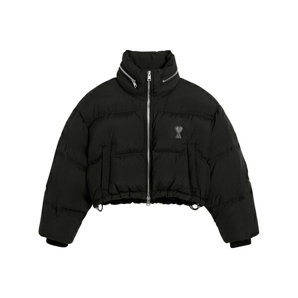 意中の女 レディース 上衣＆上衣 アウター Logo-print puff jacket Black