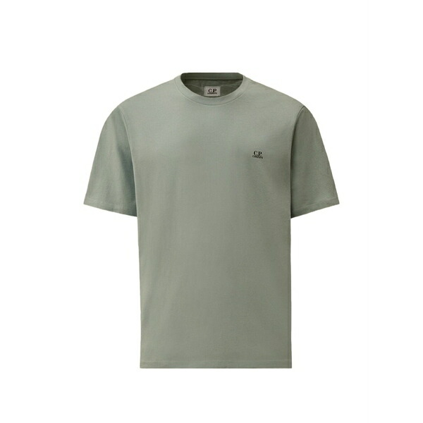 シーピーカンパニー メンズ プルオーバー トップス Logo-print t-shirt Green
