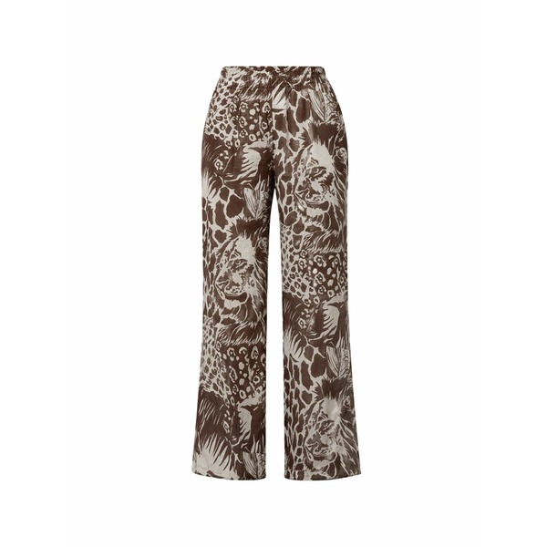 騒々しい混乱 レディース 心地好いズボン下 ボトムス Animal-print trousers Brown
