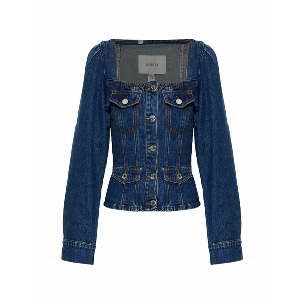 ゲタス レディース 上衣＆上衣 アウター Button denim jacket Blue