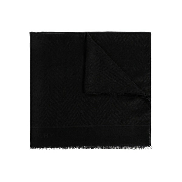 ジバンシー メンズ えり巻き・袈裟・えり巻き 付属物 Herringbone fringed scarf Black