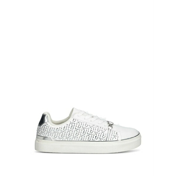 リュージョー レディース スニーカー シューズ Rhinestone chain sneakers White|asty