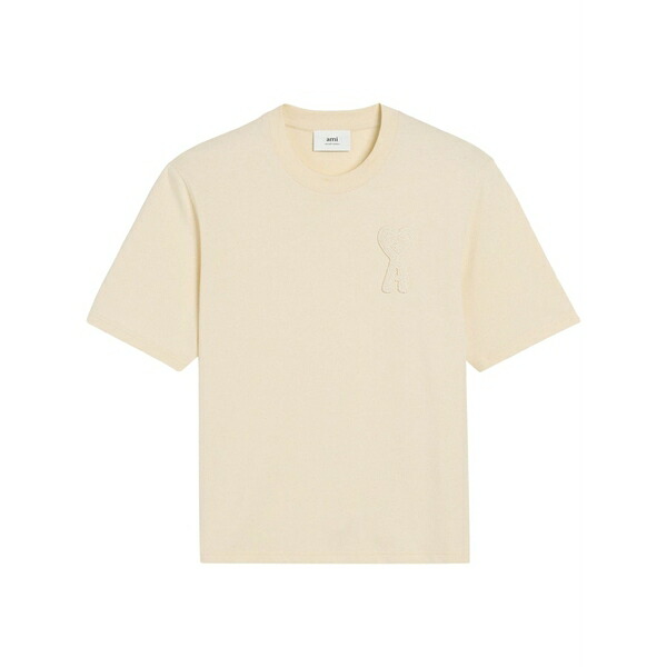 アミ メンズ Tシャツ トップス Ami de coeur patch t-shirt White|asty