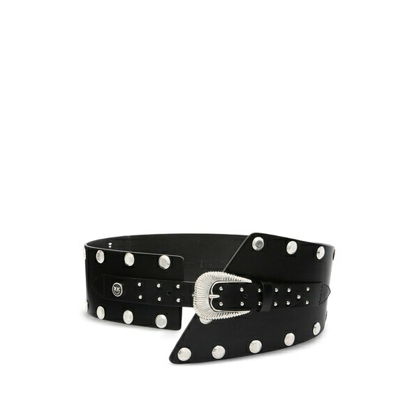 ピンコ レディース 三尺帯 付属物 Studded buckle belt Black