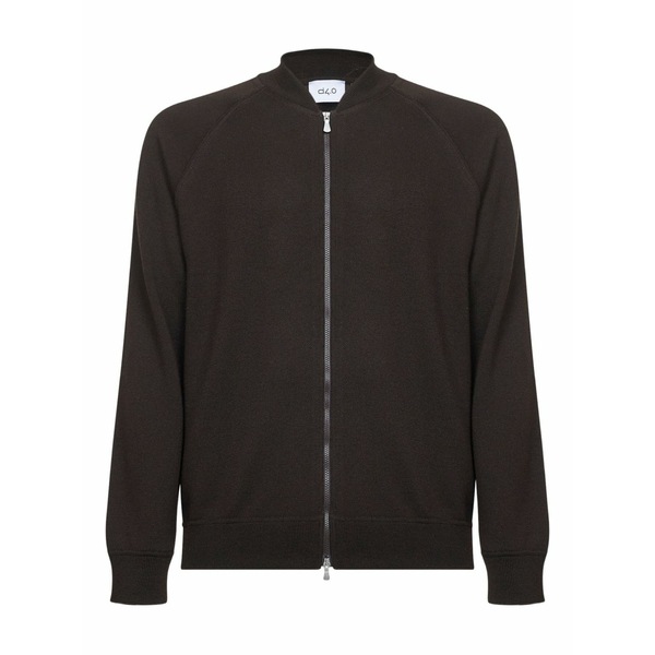 ディーフォーポイントゼロ メンズ カーディガン アウター Raglan-sleeves cardigan Brown|asty