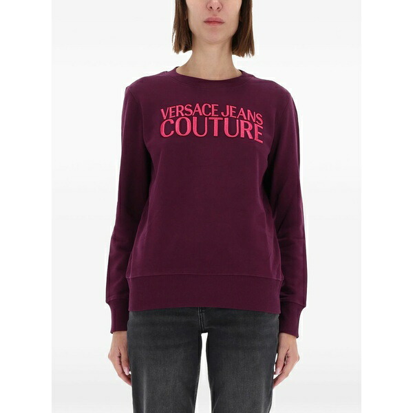 ベルサーチ レディース ニット&セーター アウター Logo-embroidered sweater Red｜asty