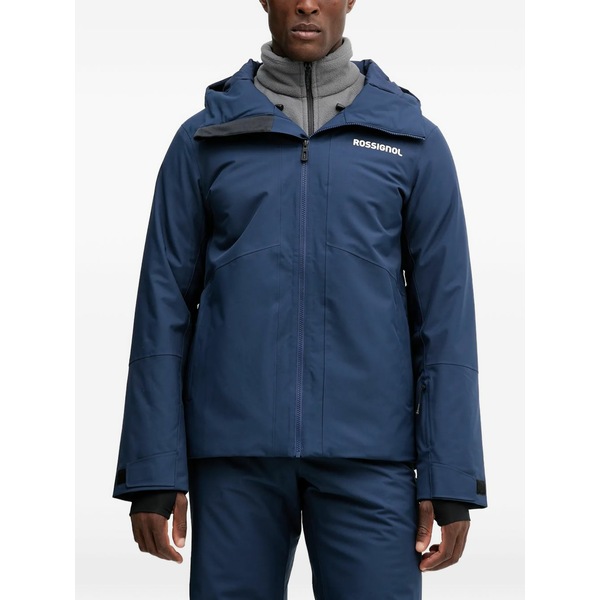 ロシニョール メンズ ジャケット＆ブルゾン アウター Rochrun hooded zip-fastening ski jacket Blue