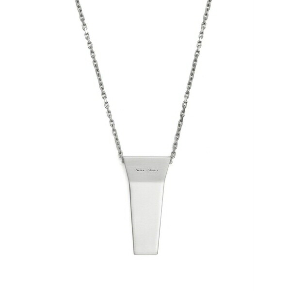 リックオウエンス メンズ 頸飾り・チョー鉄道車両 添え物 Logo-engraved chain necklace Silver