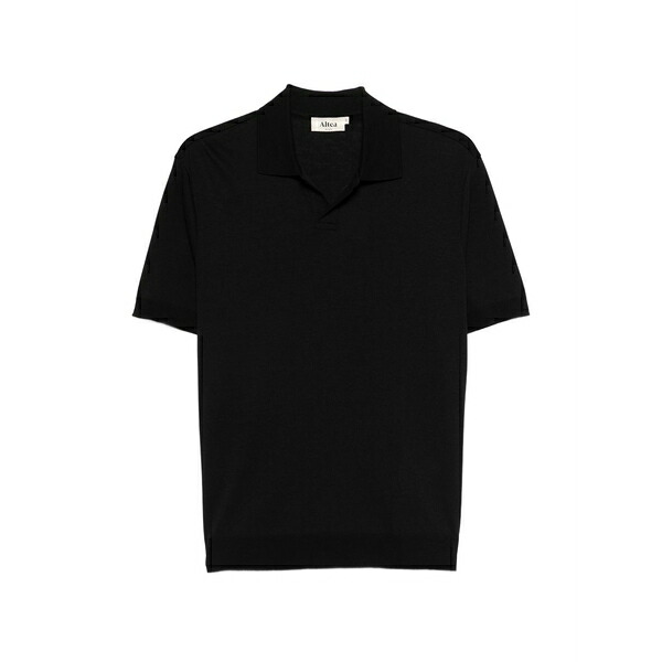 アルテア メンズ Tシャツ トップス V-neck t-shirt Black｜asty