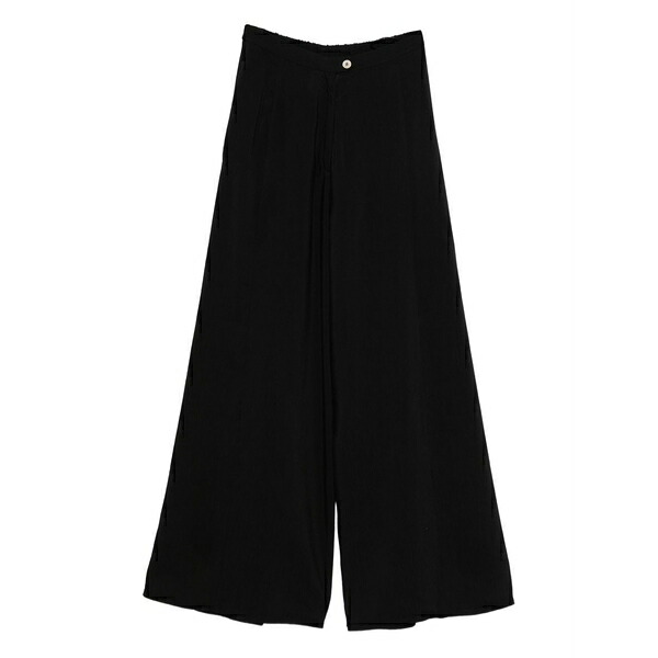 フォルテ フォルテ レディース カジュアルパンツ ボトムス Button pleated trousers Black|asty