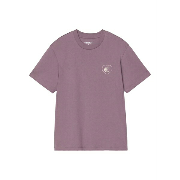 カーハート レディース Tシャツ トップス Hearts of hartts cotton t-shirt Purple｜asty
