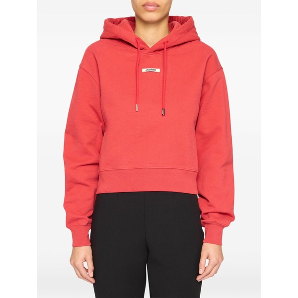 ジャクエムス レディース パーカー・スウェットシャツ アウター Gros grain hoodie Red