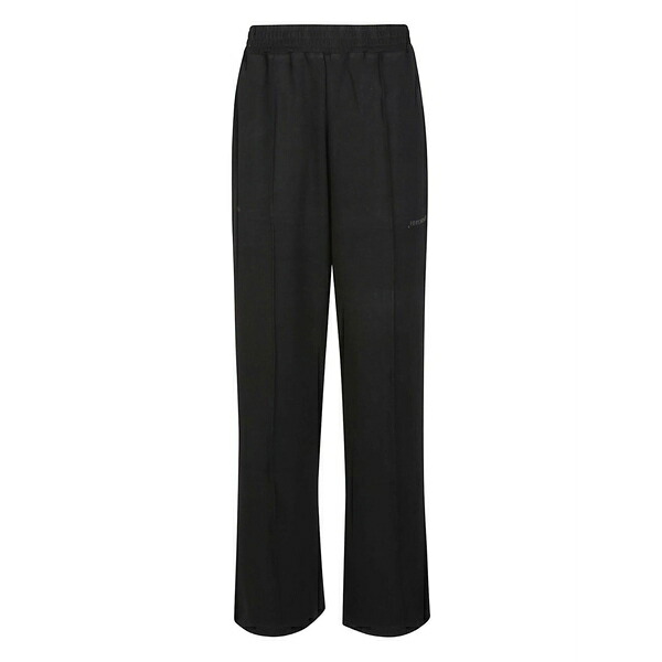 ヒノミネイト レディース カジュアルパンツ ボトムス Logo-print elastic-waistband pants Black|asty