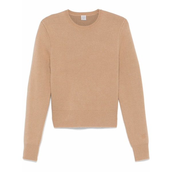 トーテム レディース ニット&セーター アウター Cropped crew-neck sweater Brown｜asty 102,190円