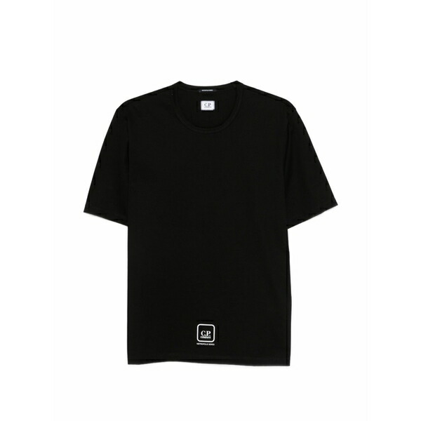 シーピーカンパニー メンズ プルオーバー トップス Logo t-shirt Black