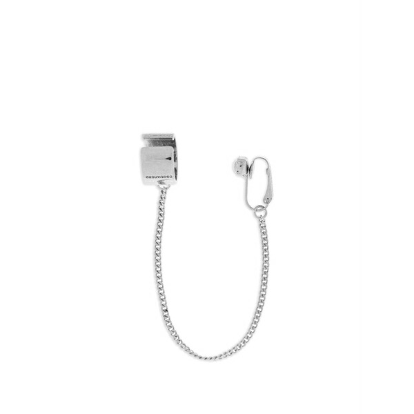 ディースクエアード メンズ ピアス・イヤリング 付属物 Chain earring Silver