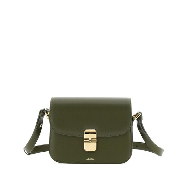 アーペーセー レディース ショルダーバッグ 御徒面子 Small grace clasp shoulder bag Green