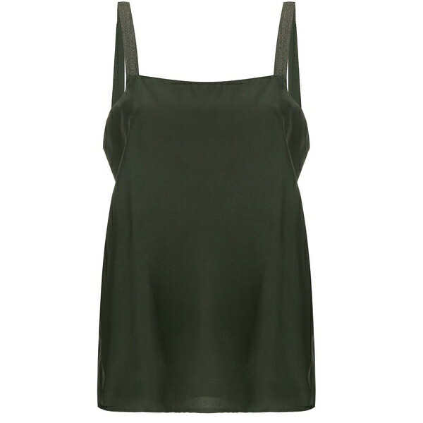 ファビアナ フィリッピ レディース カットソー トップス Metallic strap top Green｜asty