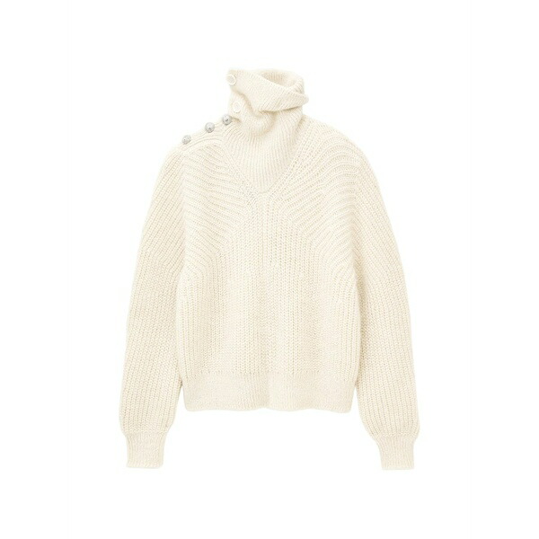 バッシュ レディース ニット&セーター アウター Roumane button sweater Neutrals｜asty